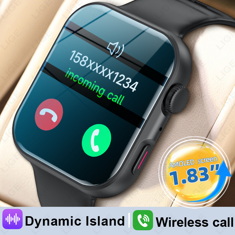 Smartwatch Instagram - LIGE 1.83인치 HD 스크린 스마트워치 남녀공용