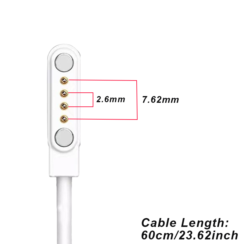 4핀 USB 교체용 자기식 스마트 워치 충전 케이블,  - Smartwatch X18 리뷰 및 가격