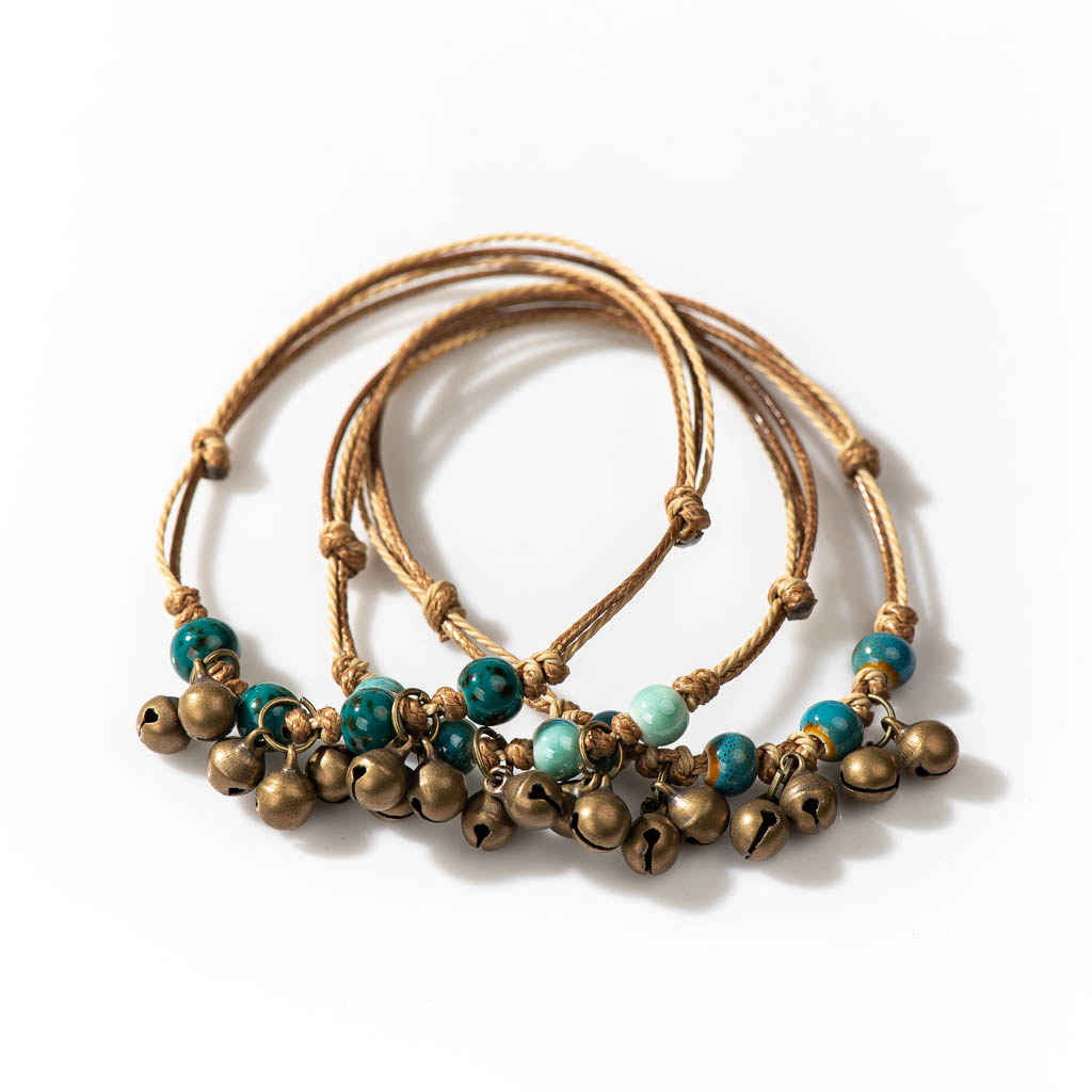 수제 세라믹 복고풍 스타일 비즈 조정 가능한 크기 팔찌 - Ceramic Link Bracelet 리뷰 및 가격