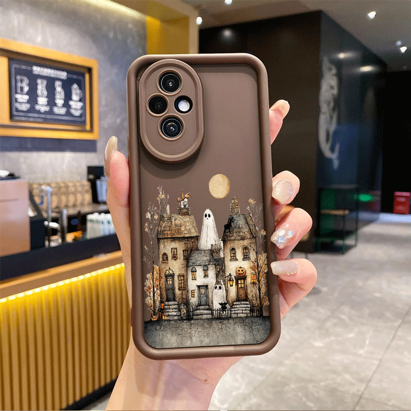 레트로 시골 건물 가을 풍경 패턴 폰 케이스 (Hono - Huawei Mate 60 리뷰 및 가격