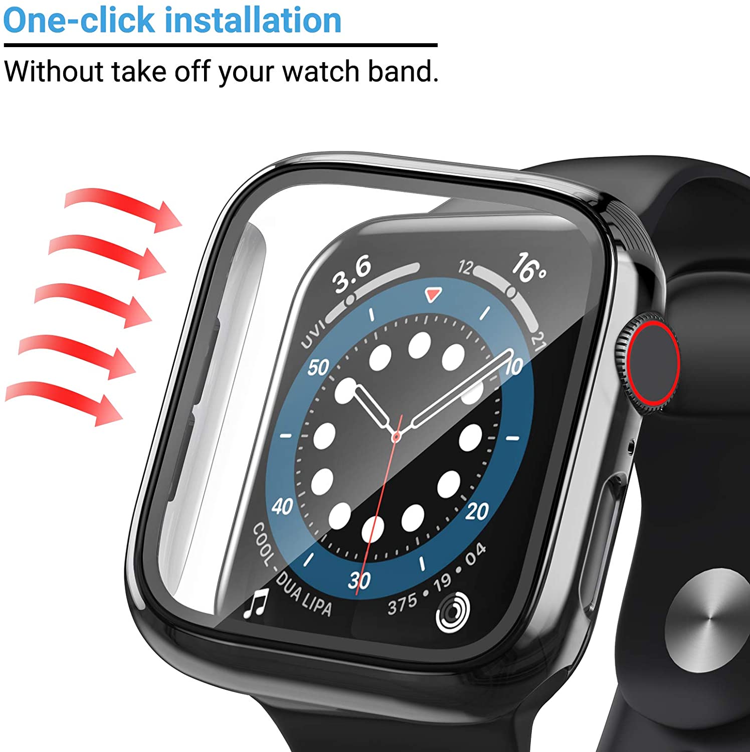 유리 + 커버 Apple Watch 케이스 44mm 4 - Apple Smartwatch Accessories 리뷰 및 가격