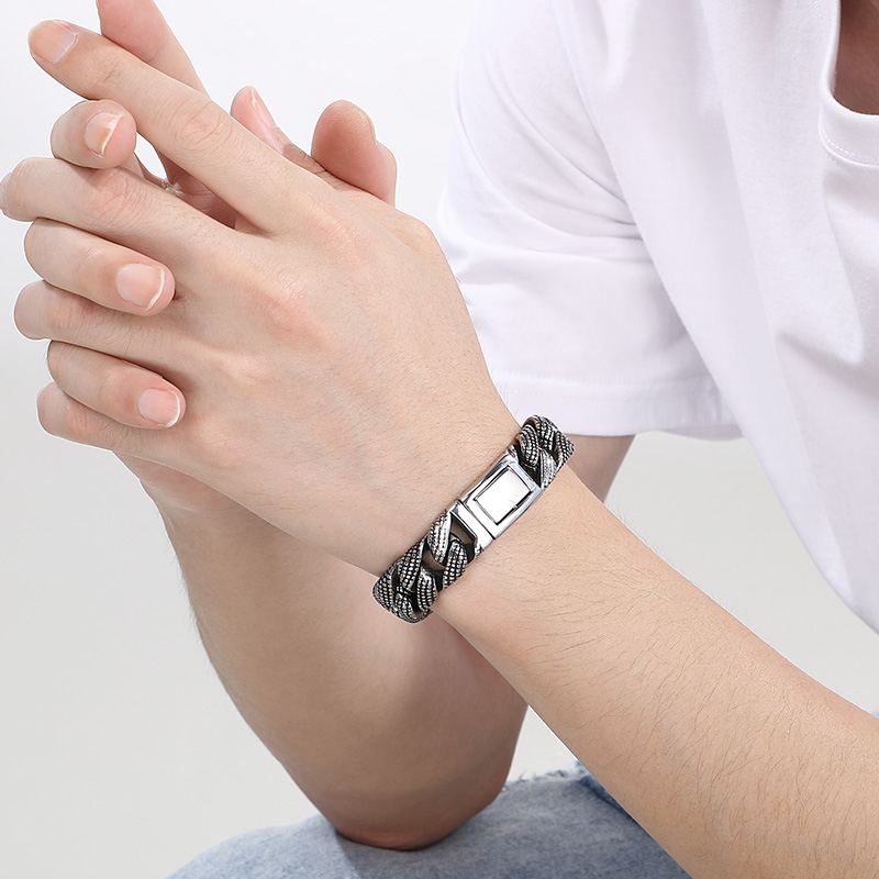 Kalen 19-21cm 긴 스테인레스 스틸 남자 팔찌 - Ceramic Link Bracelet 리뷰 및 가격