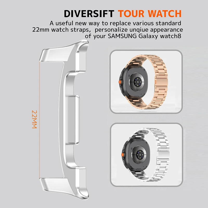 삼성 시계 8/8 클래식 44mm 40mm 금속 스테인 - Smartwatch Straps & Accessories 리뷰 및 가격