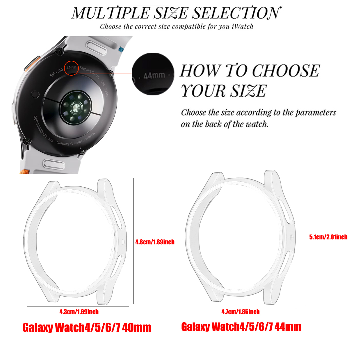 삼성 갤럭시 워치 4 5 6 용 보호 커버, 40mm  - Accessories For Galaxy Watch 5 리뷰 및 가격